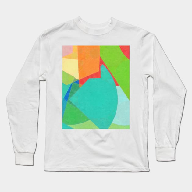 Colorful Shapes Long Sleeve T-Shirt by Dturner29